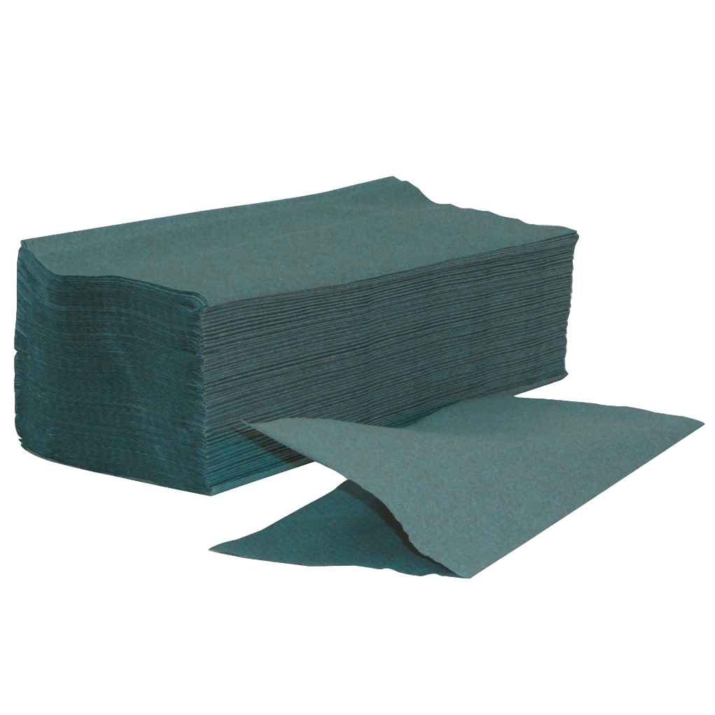 Interfold Paper Hand Towels - 1 Ply Green