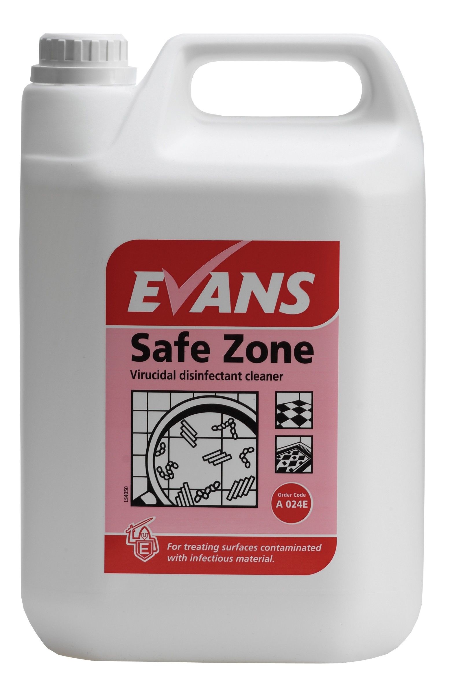 Evans Safe Zone Plus - Disinfectant Cleaner 5 Ltr