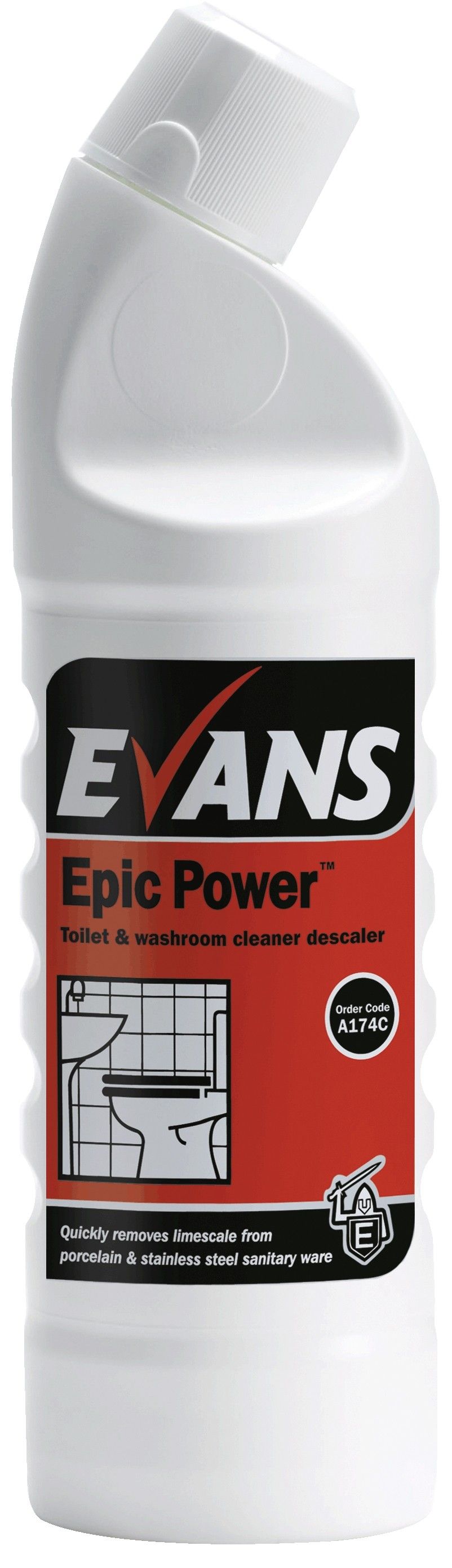 Evans Epic Power - Toilet & Washroom Cleaner 1 Ltr