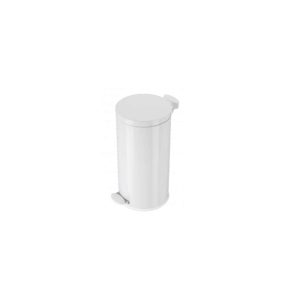 20 Ltr White Pedal Bin