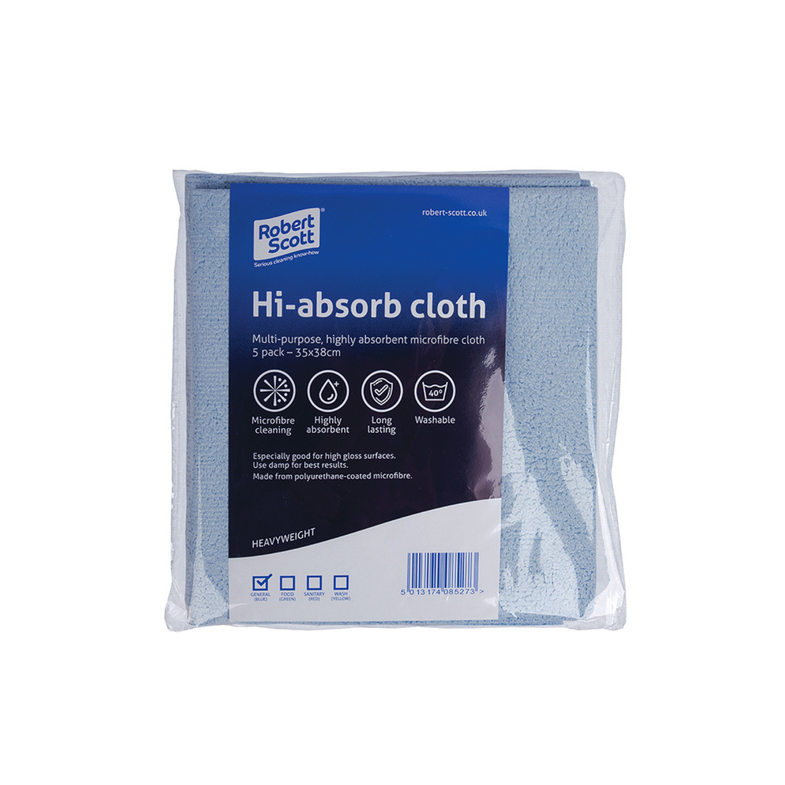 Hi-absorb Microfibre Cloth - Blue