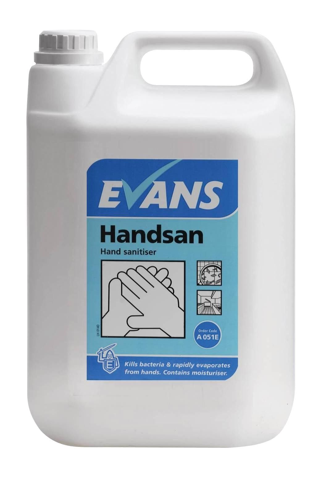 Evans Handsan - Alcohol Hand Sanitiser 5 Ltr