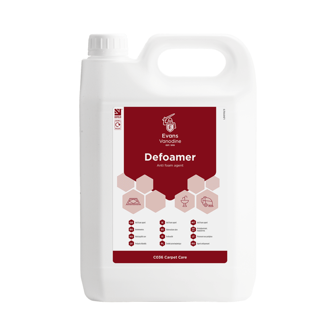 Evans Defoamer - Use In Extraction Machines 5 Ltr