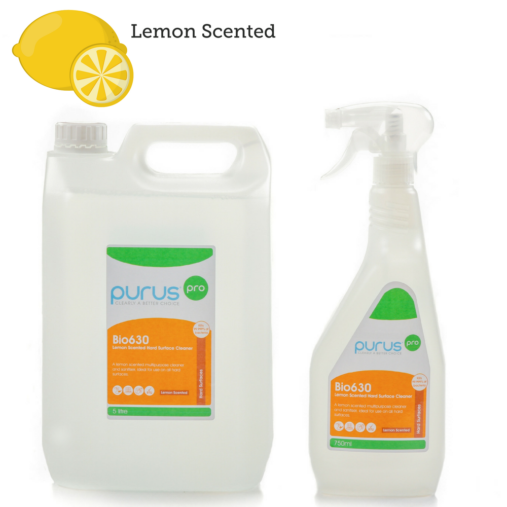 Purus Pro Bio630 - Lemon Scented Hard Surface Cleaner 5 Litre 