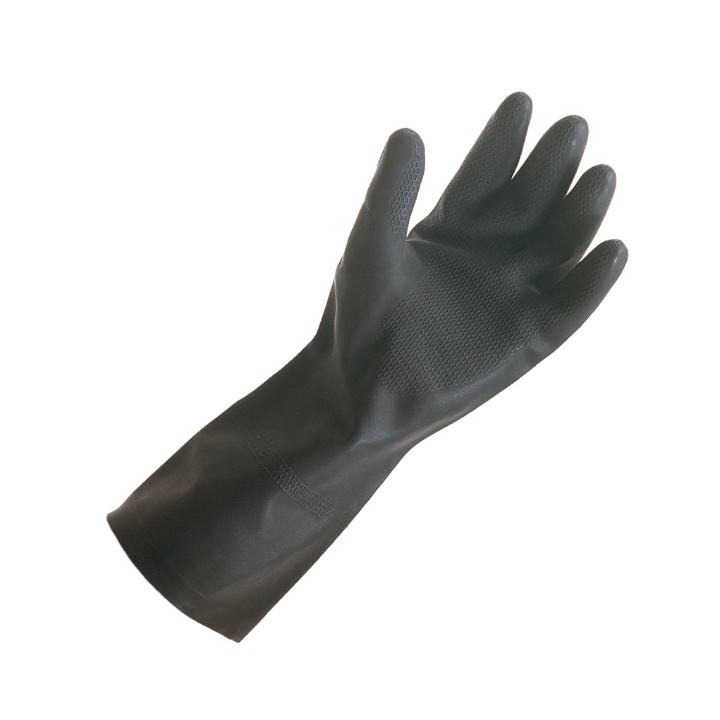 Household Medium Weight Rubber Latex Gloves - Black