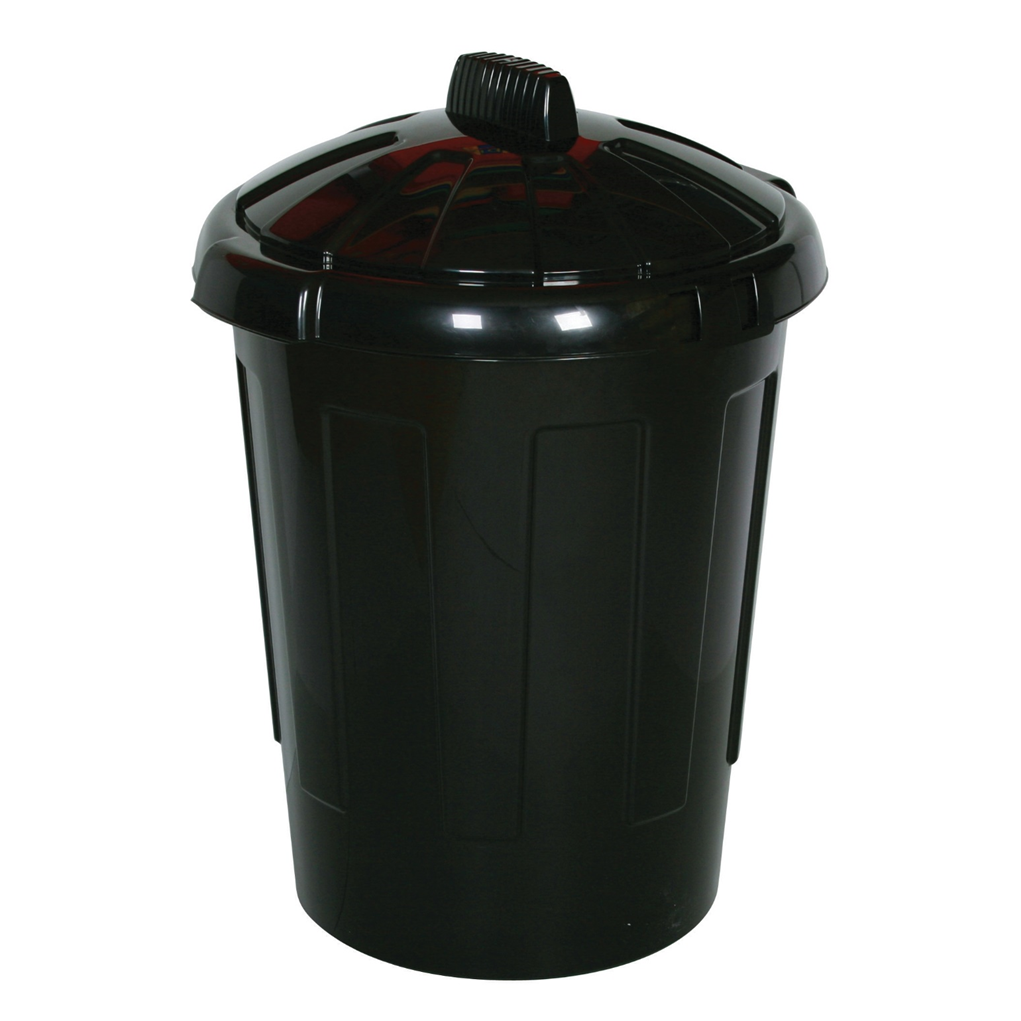 Black Dustbin & Lid - 80 Ltr