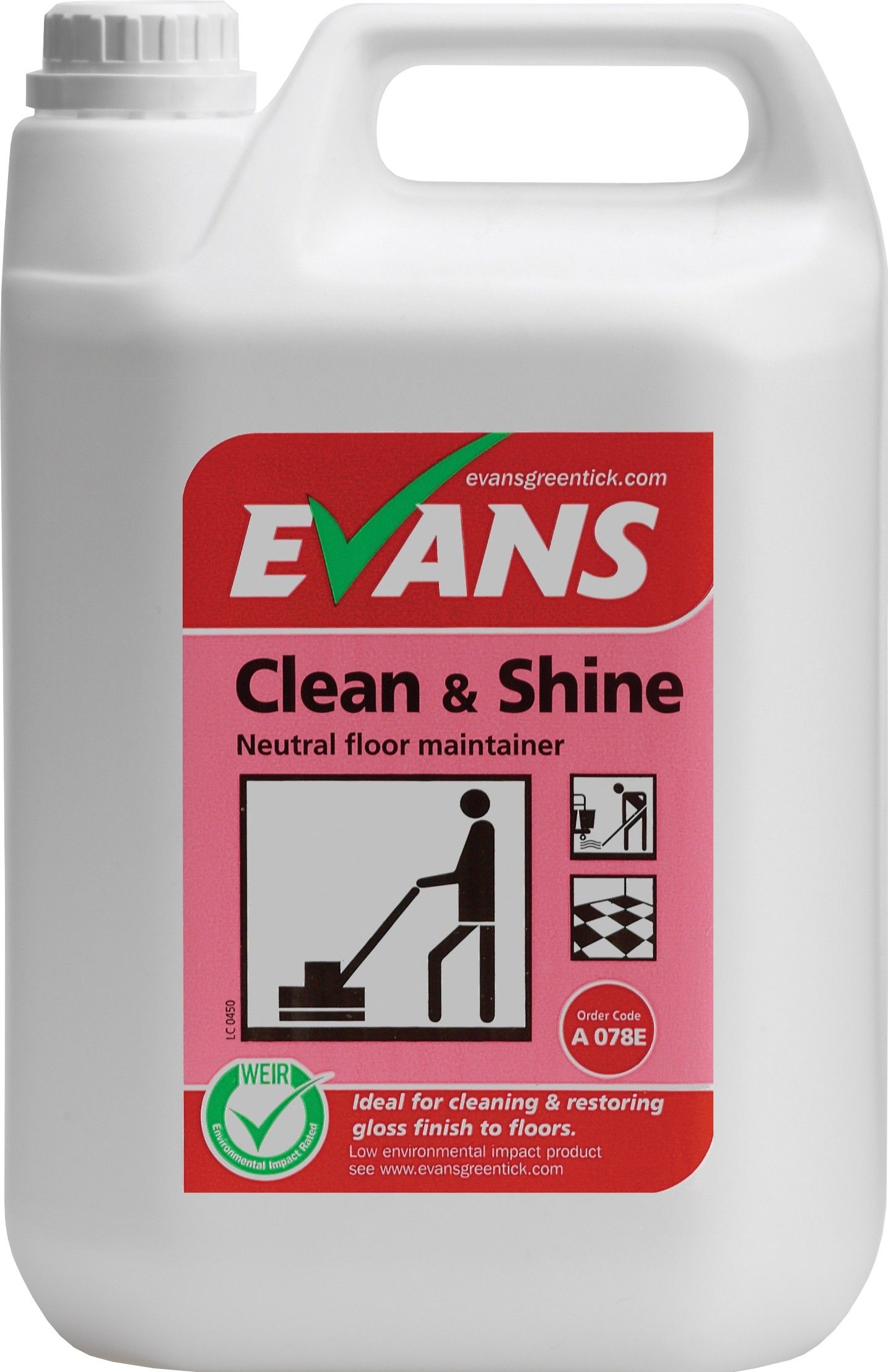 Evans Clean & Shine Floor Maintainer 5 Ltr