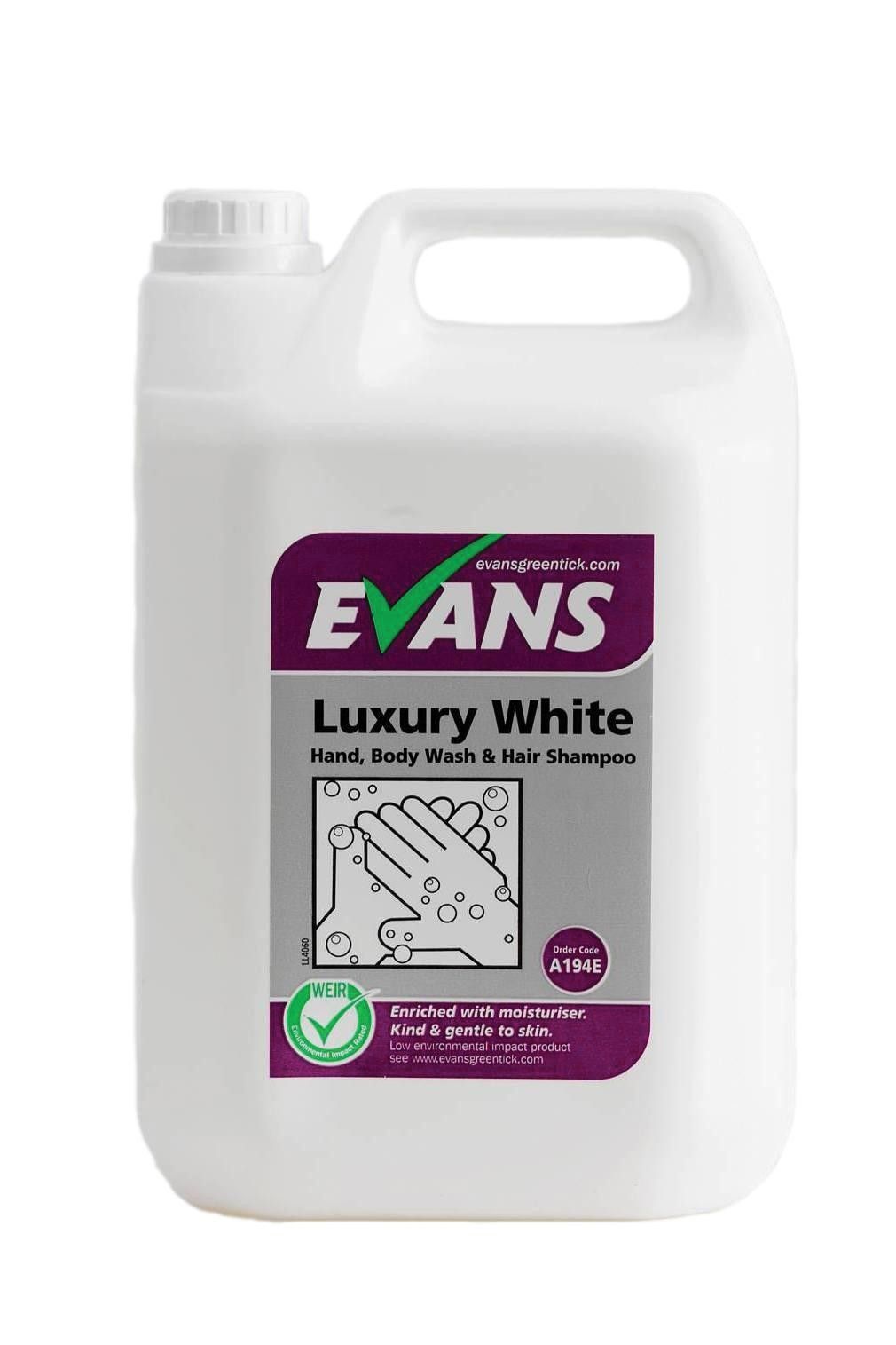 Evans Luxury Silk - Hand, Hair & Body Wash 5 Ltr