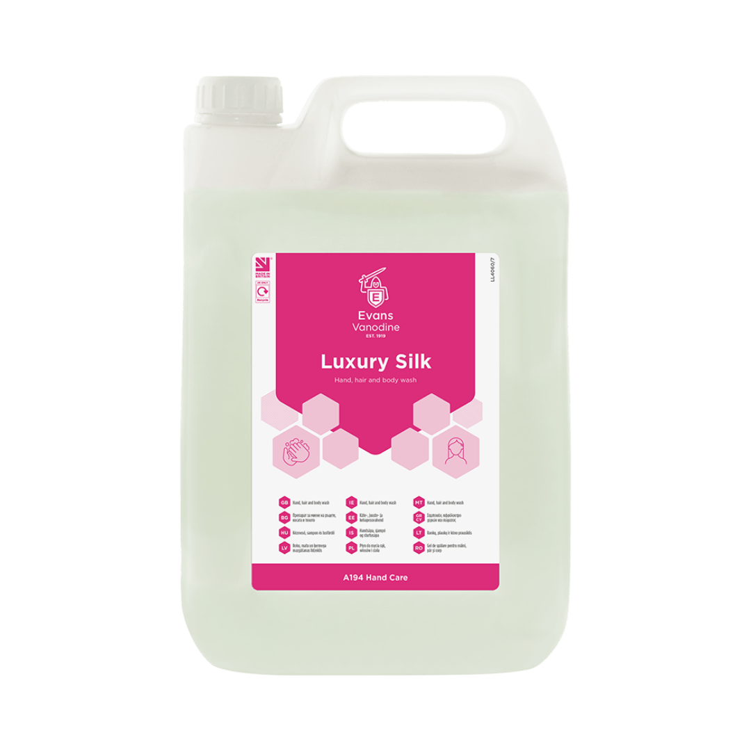 Evans Luxury Silk - Hand, Hair & Body Wash 5 Ltr