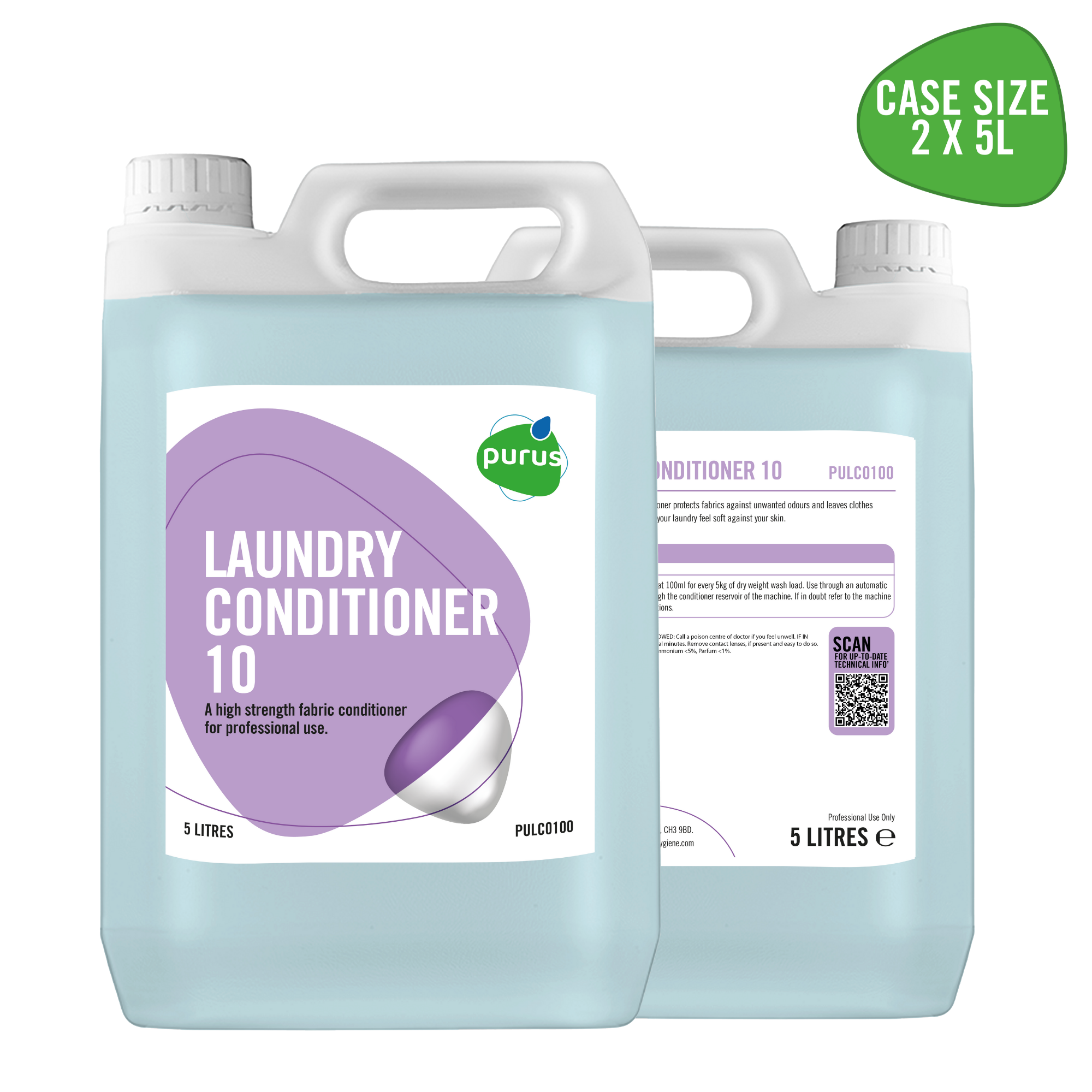 Purus Laundry Conditioner 10 | 2 x 5 Ltr