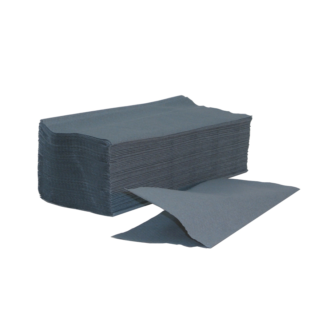 Interfold Paper Hand Towels - 1 Ply Blue   