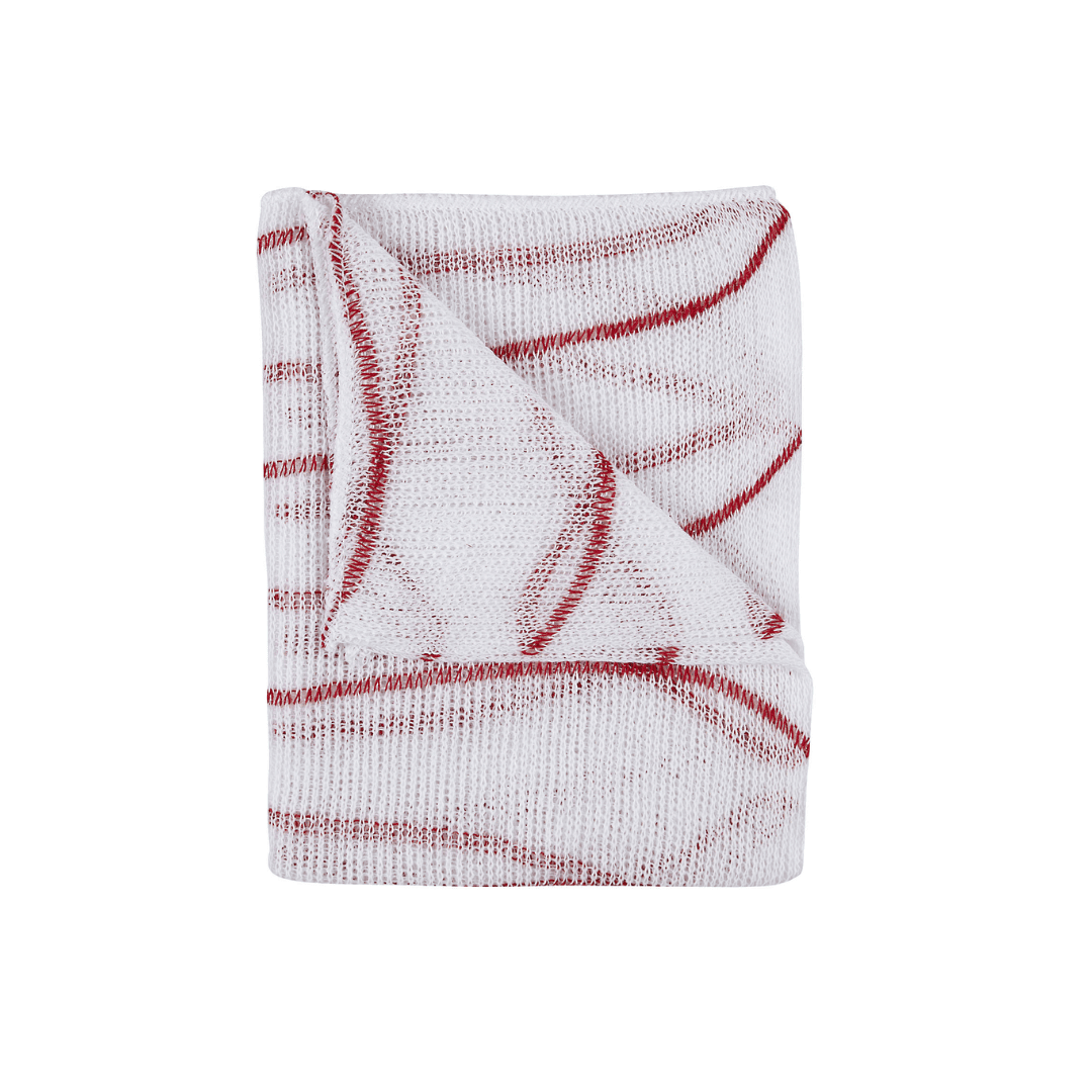 Stockinette Dishcloths - Red Stripe