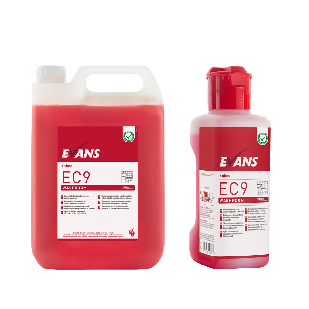 Evans Eco Concentrate - EC9 Washroom Red Zone 