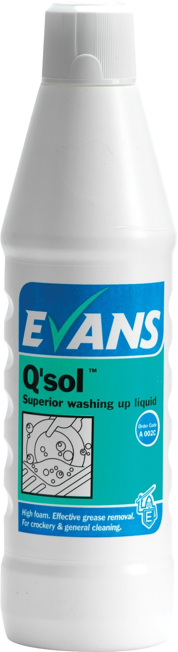 Evans Q'sol - High Strength Washing Up Liquid 1 Ltr