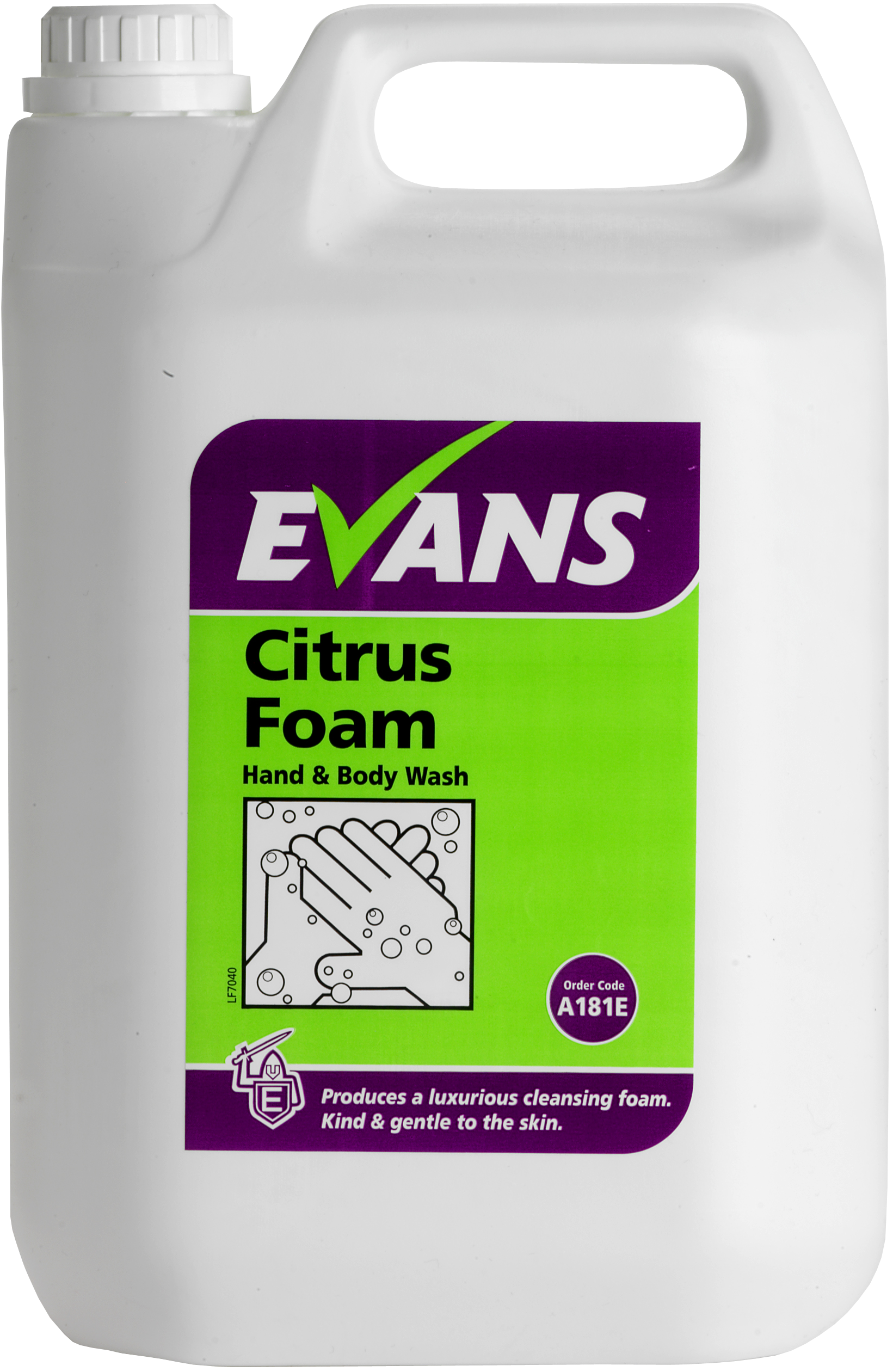 Evans Citrus Foam For Hand & Body Wash 5 Ltr