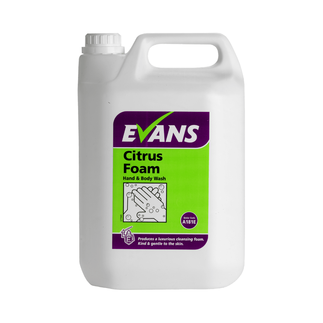 Evans Citrus Foam For Hand & Body Wash 5 Ltr
