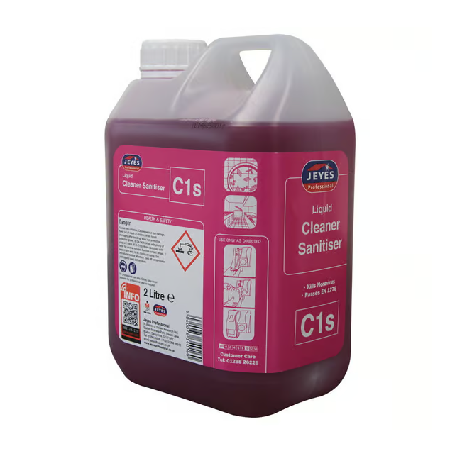 Jeys Pro - Decanting Label - Super Concentrate Liquid Cleaner Sanitser - C1S - Pack of 25 
