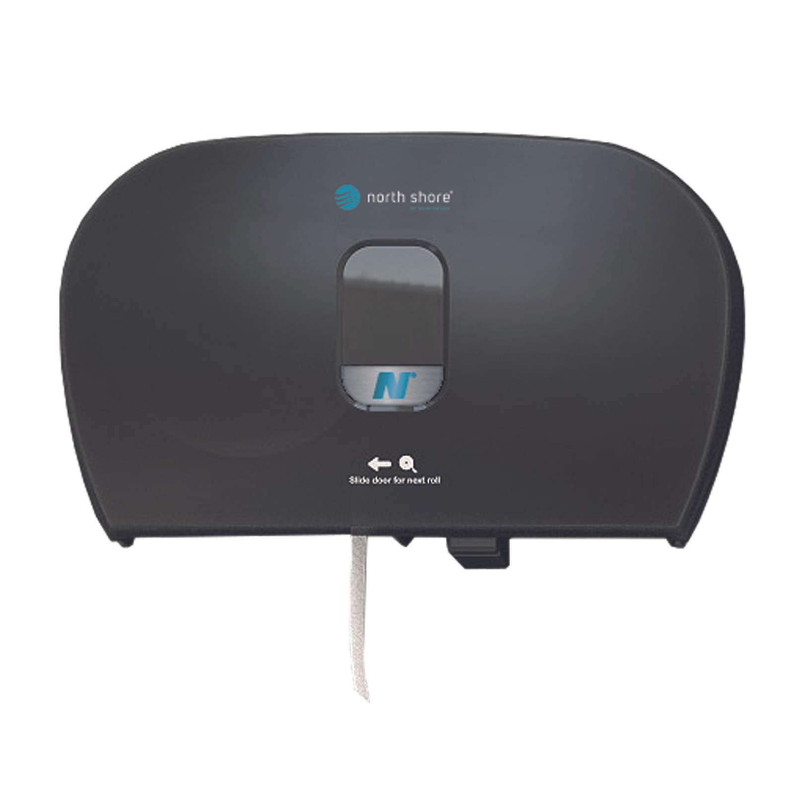 North Shore Side By Side Toilet Roll Dispenser - Black Translucent