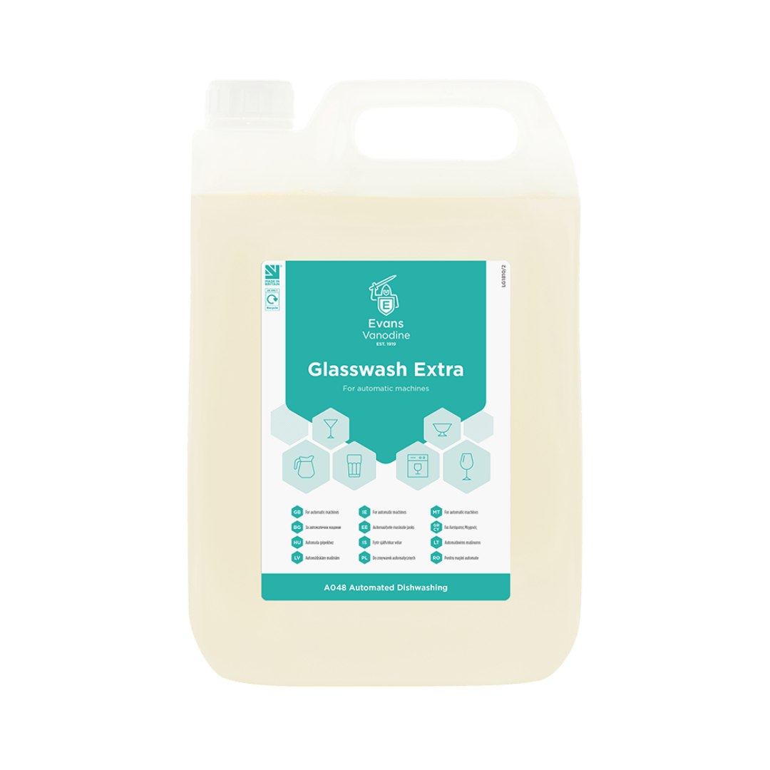 Evans Glasswash Extra - Concentrated Machine Detergent 5 Ltr