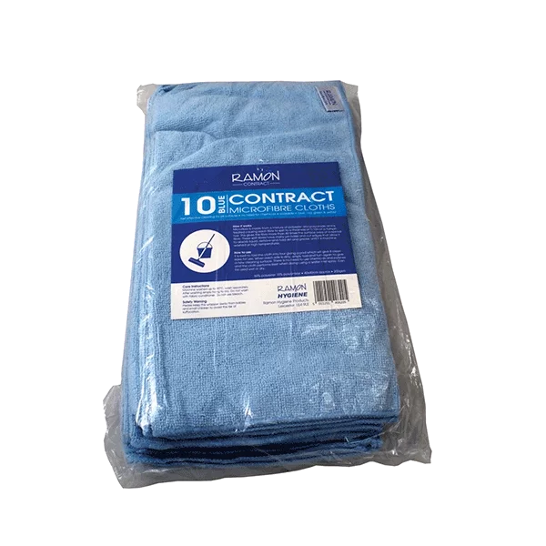 Contract Microfibre Cloths 40 x 40cm  - Blue