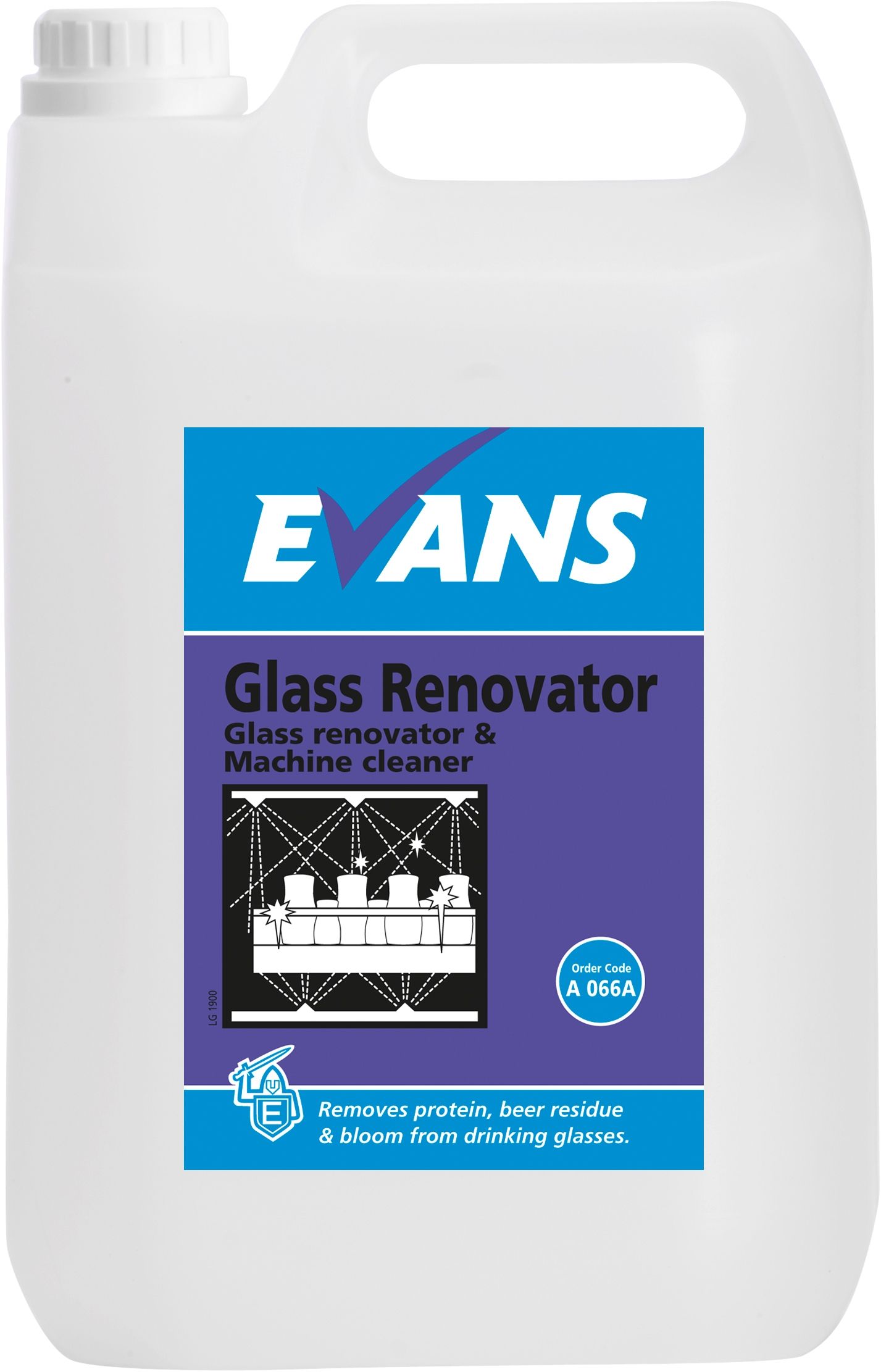 Evans Glass Renovator & Machine Cleaner 2.5 Ltr