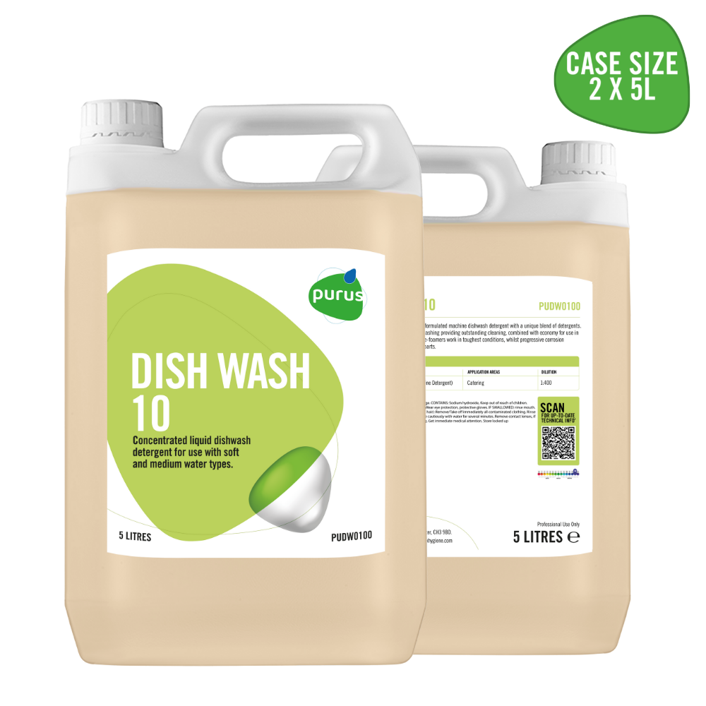Purus Concentrated Dish Wash Detergent 10 | 2 x 5 Ltr