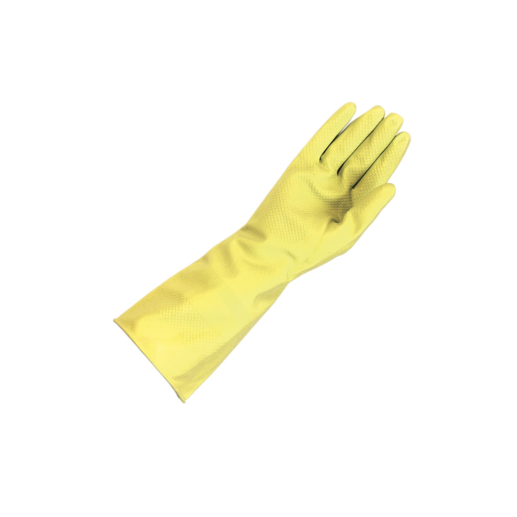 Household Medium Weight Rubber Latex Gloves - Yellow