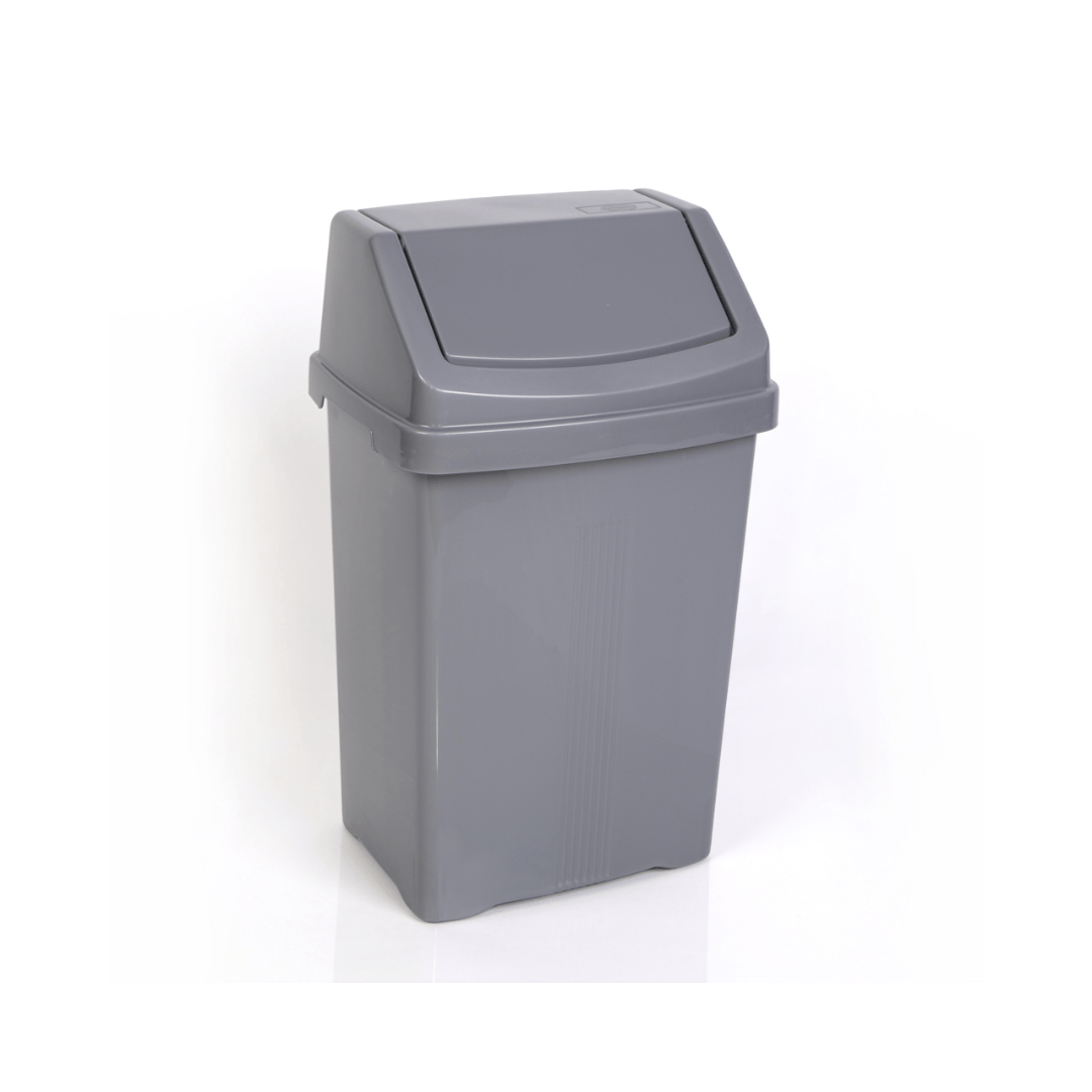 25 Ltr Swing Bin - Silver