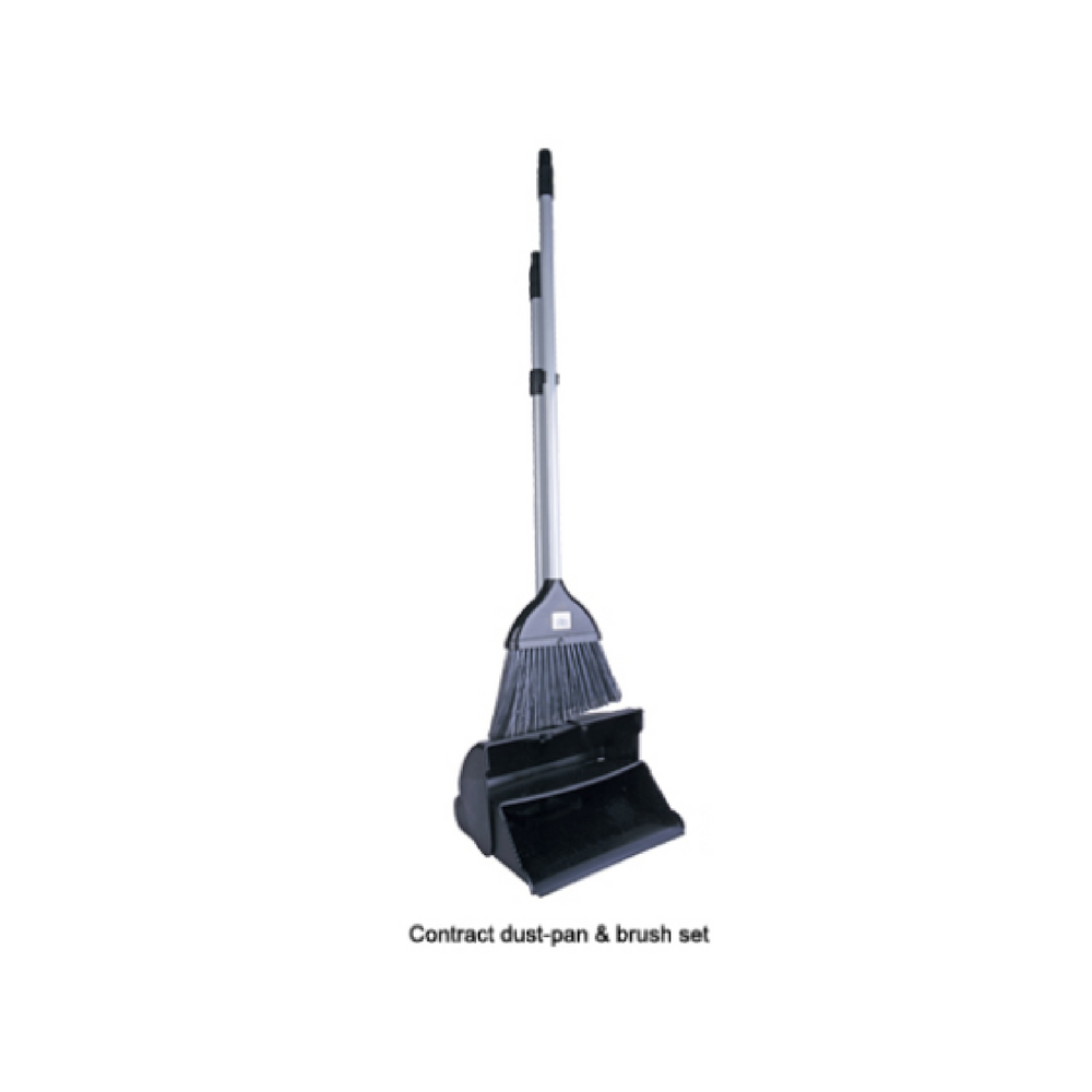 Lobby Dust Pan & Brush Set - Black