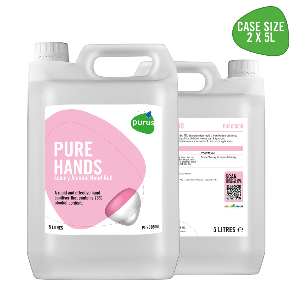 Purus Pure Hands Alcohol Hand Sanitiser  2 x 5L