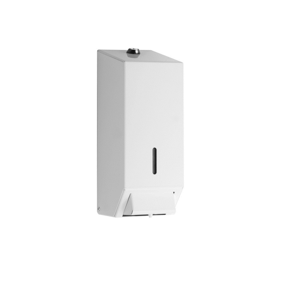 Liquid Soap Dispenser - White Metal