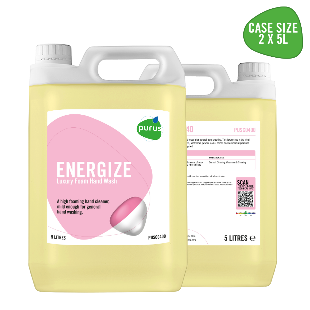 Purus Energize Luxury Foam Hand Wash  2 x 5 Ltr