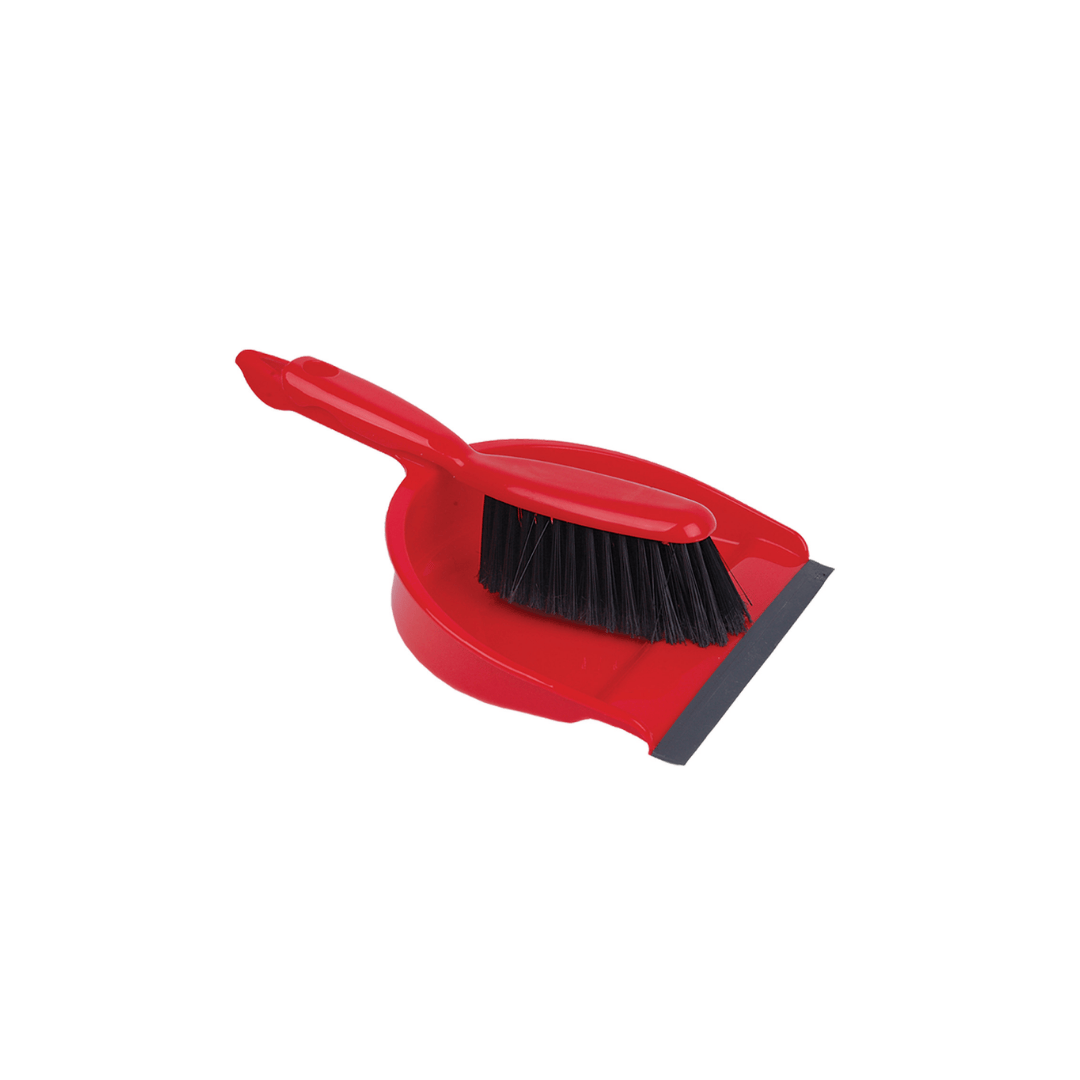 Dust Pan & Brush Set - Red