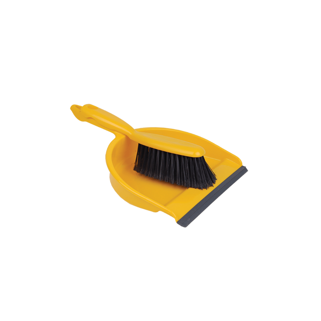 Dust Pan & Brush Set - Yellow