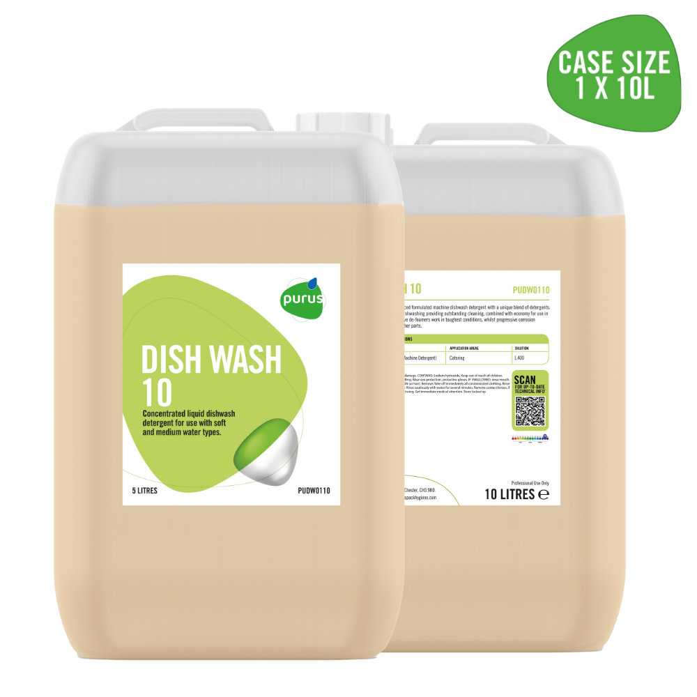 Purus Concentrated Dish Wash Detergent 10 | 1 x 10 Ltr