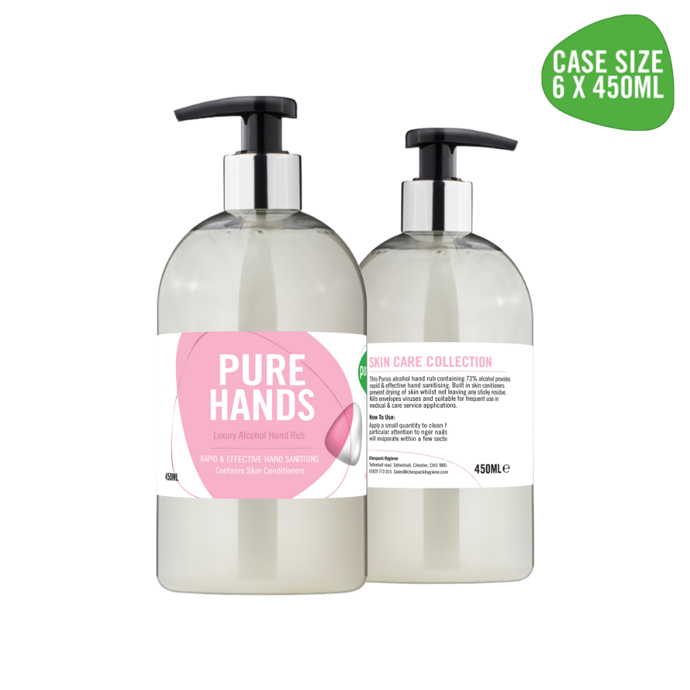 Purus Pure Hands Alcohol Hand Sanitiser  6 x 450ml