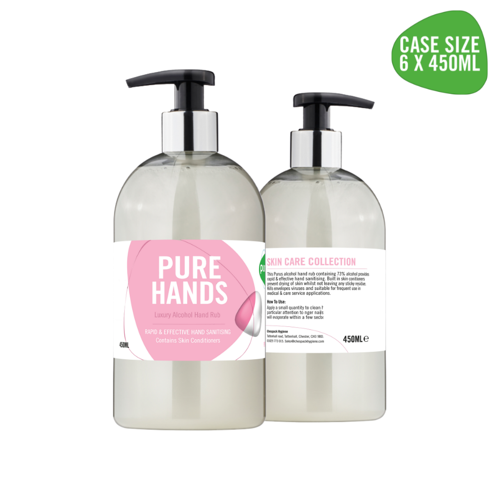 Purus Pure Hands Alcohol Hand Sanitiser  6 x 450 ML