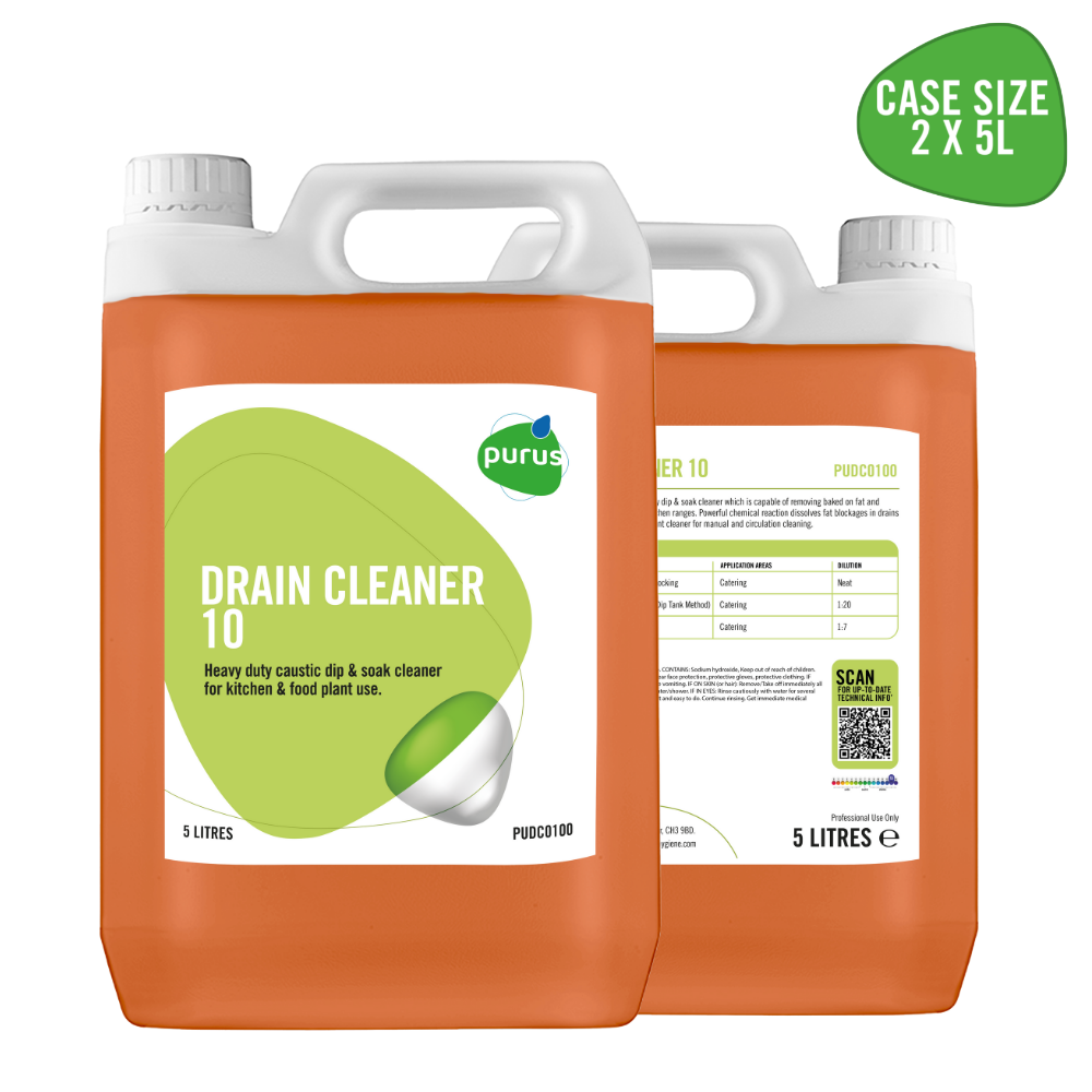 Purus Heavy Duty Drain Cleaner 10 | 2 x 5 Ltr