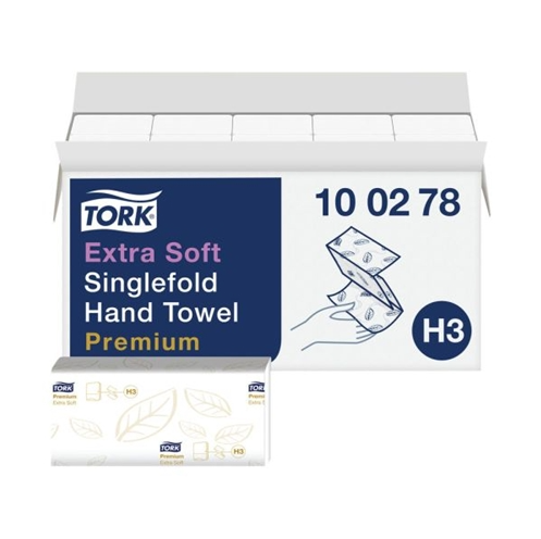 Tork H3 Extra Soft Zig Zag Hand Towels - 2 Ply - White - 100278