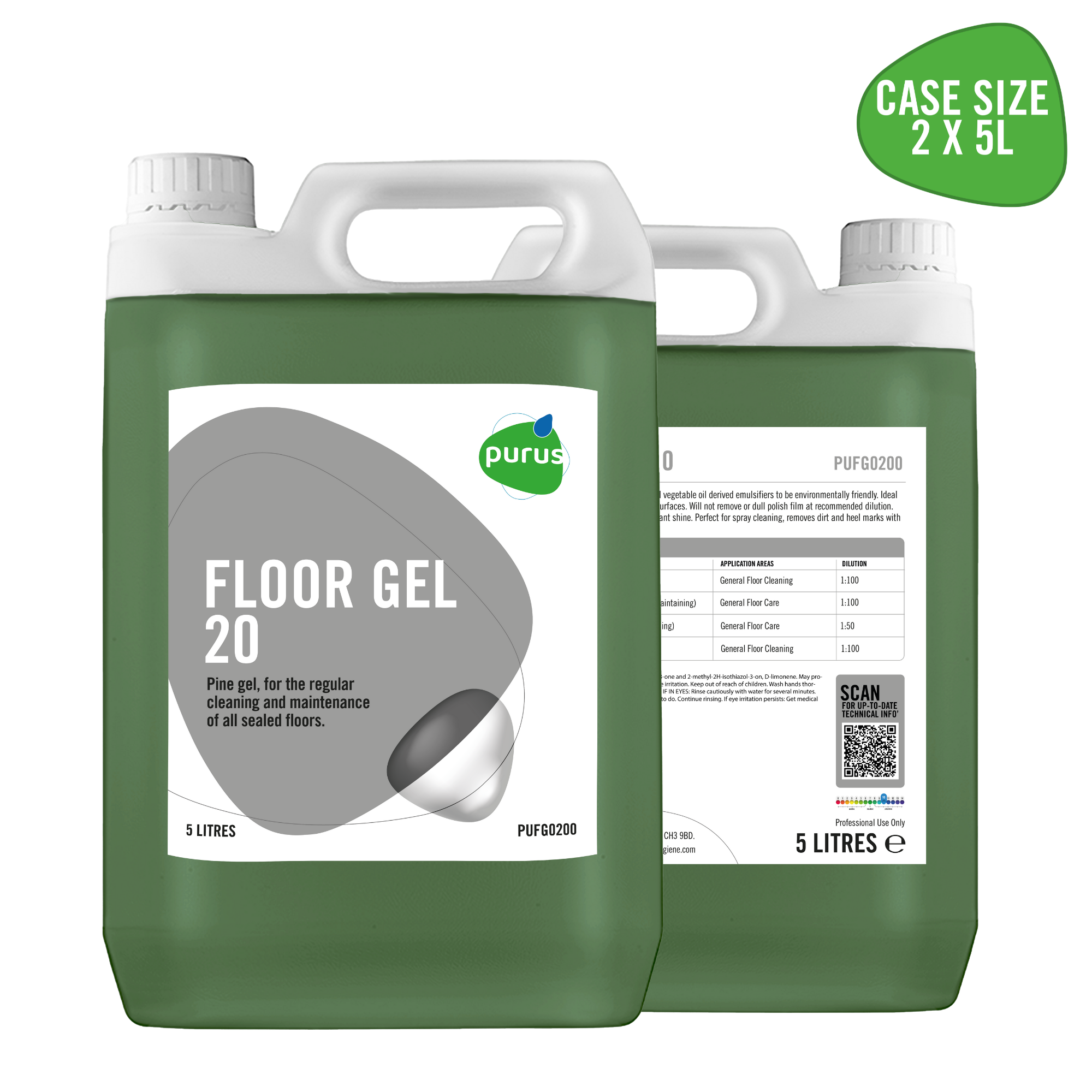 Purus Pine Floor Gel 20 | 2 x 5 Ltr