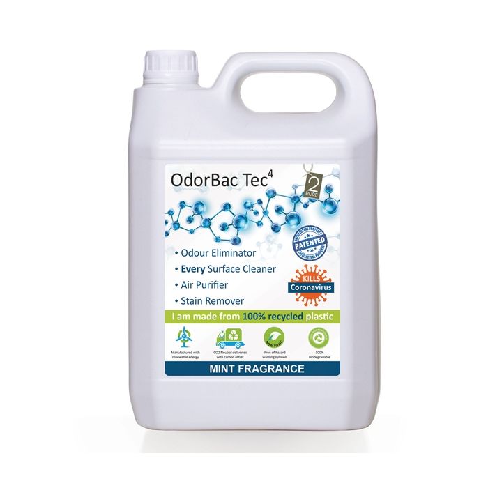 OdorBac Tec4 Odour Eliminator & Cleaner - Mint - 4 x 5L 