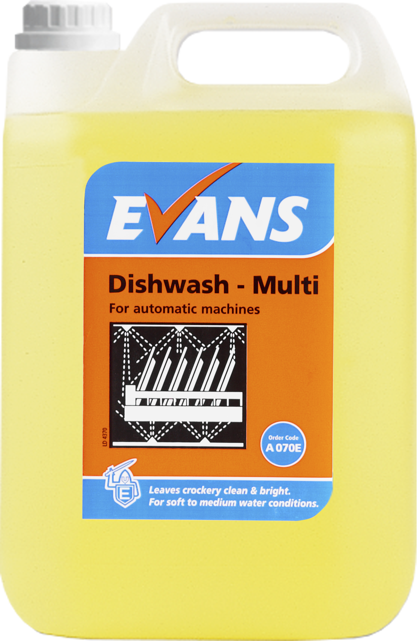 Evans Dishwash Multi - Machine Detergent 5 Ltr - Single