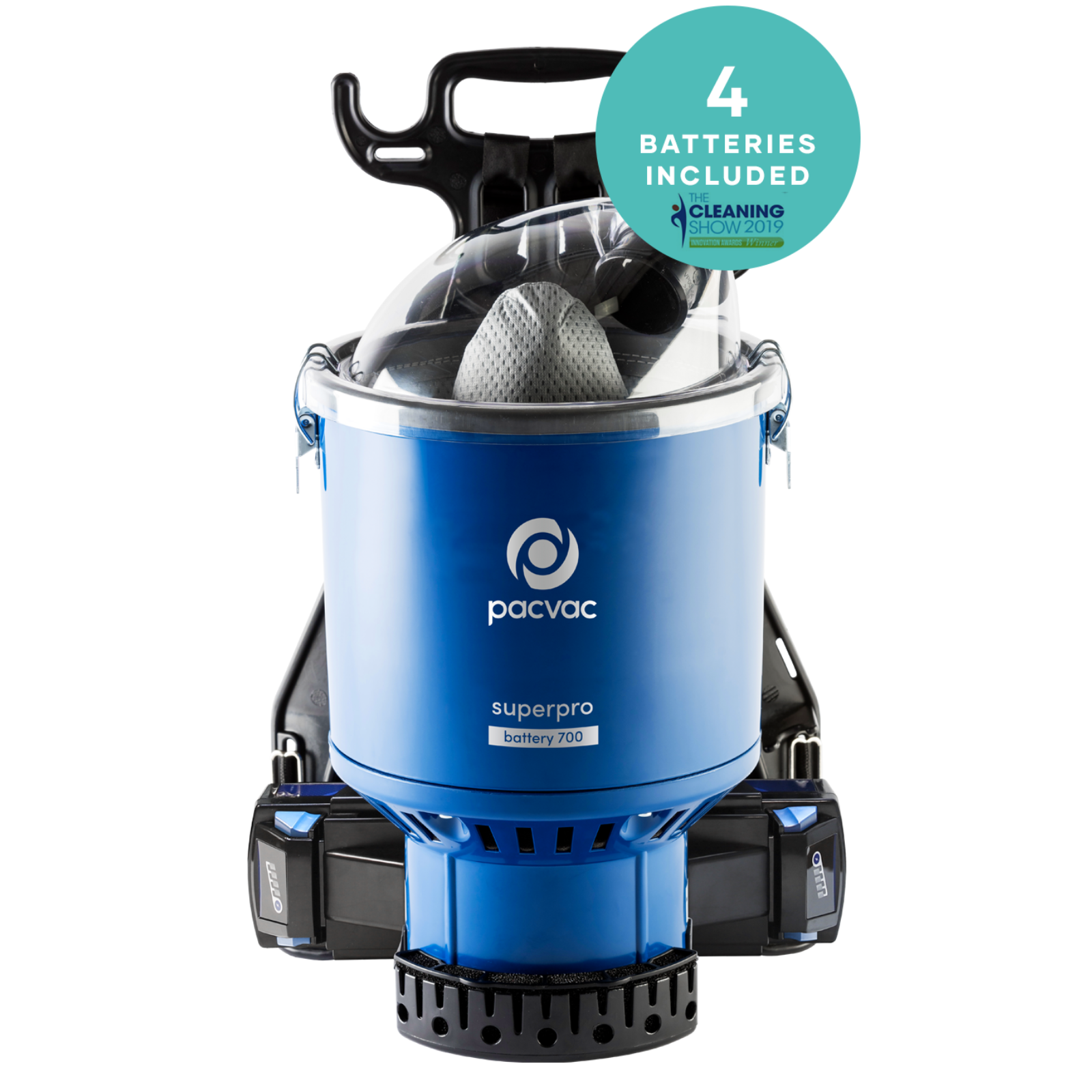Pacvac - Superpro 700 - Backpack Vacuum - Battery Advanced
