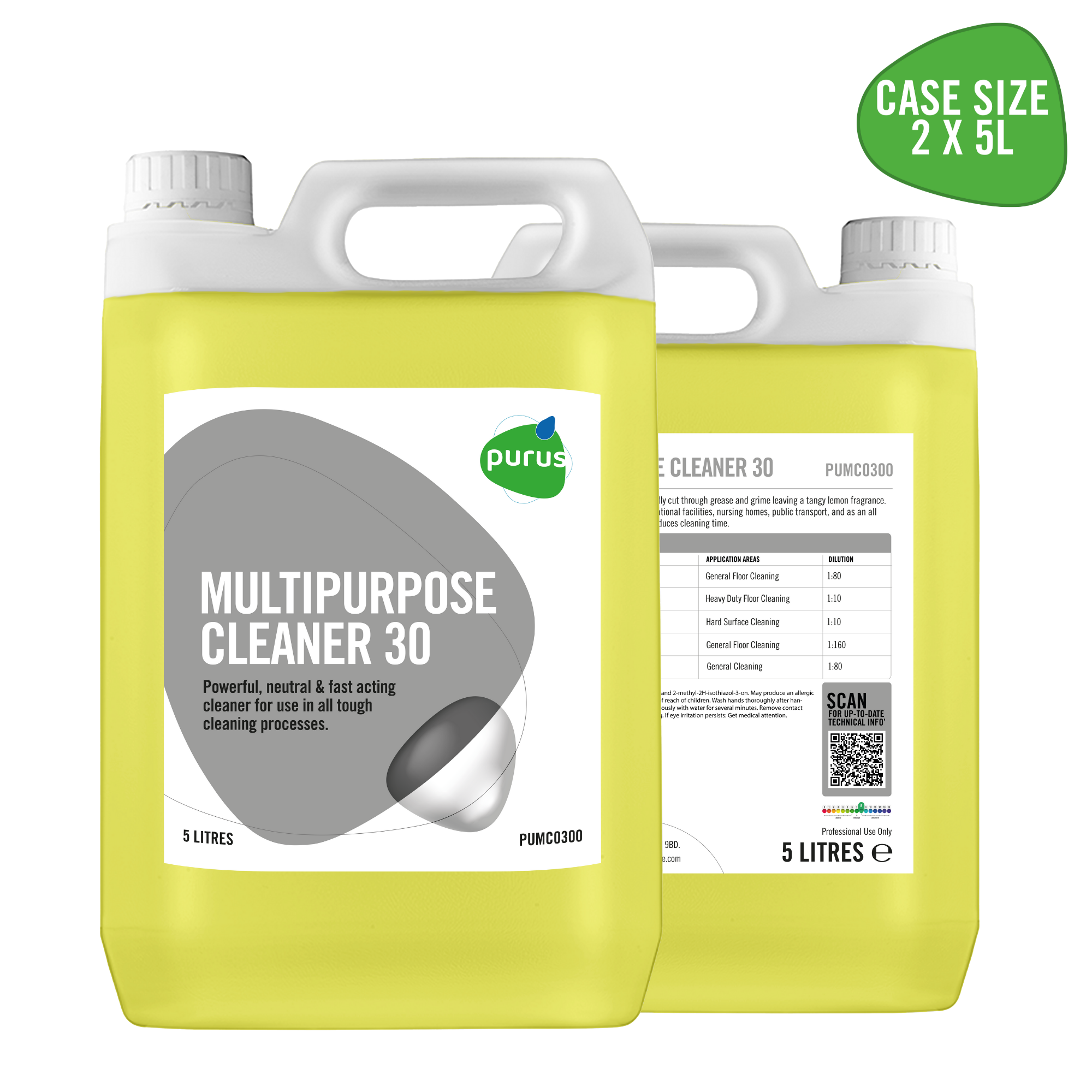 Purus Multi-Purpose Hard Surface Cleaner 30 | 2 x 5 Ltr