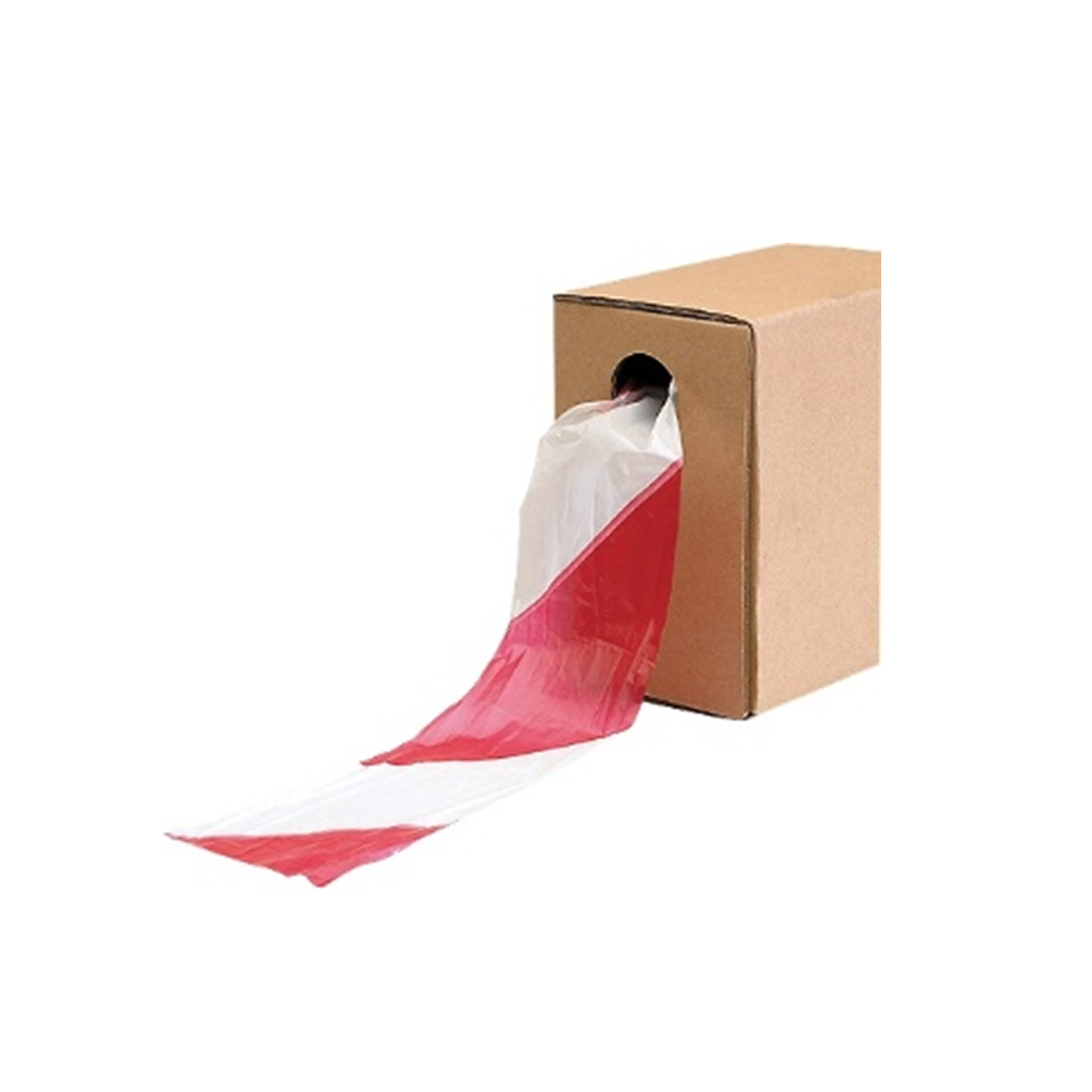 Red/White Barrier Tape - 70mm x 500m