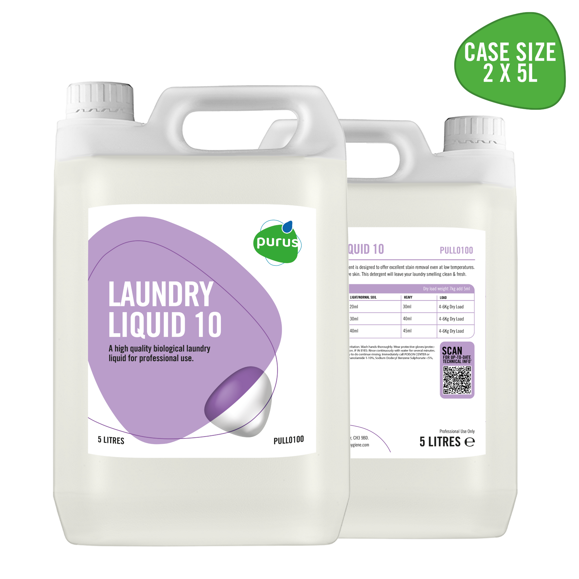 Purus Laundry Liquid 10 | 2 x 5 Ltr