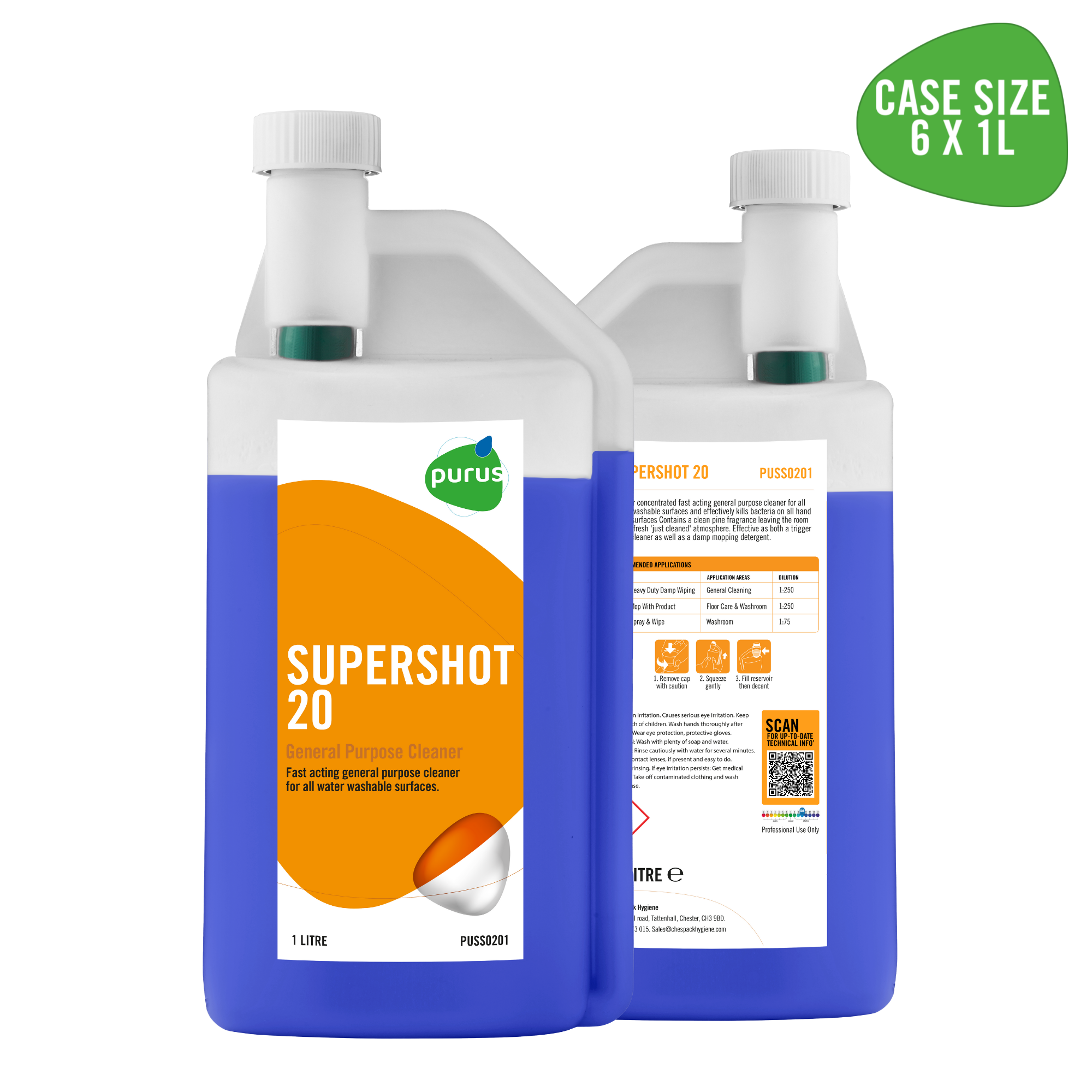 Purus Concentrates | Supershot 20 - Multipurpose Cleaner - 6 x 1 Ltr