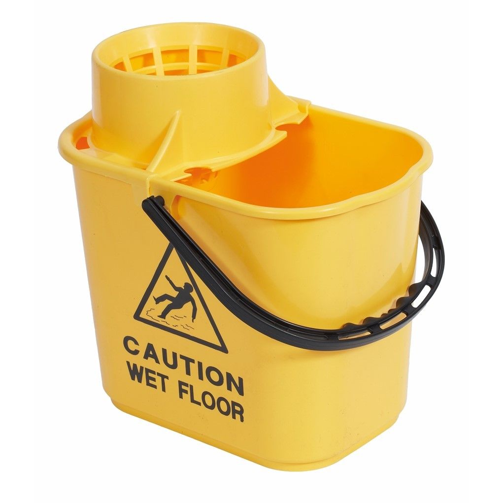 15 Ltr Mop Bucket With Wringer - Yellow