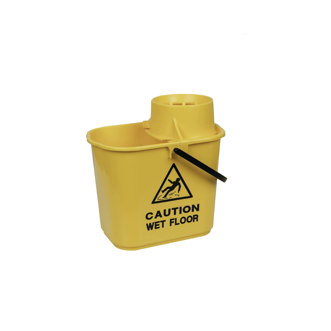 15 Ltr Mop Bucket With Wringer - Yellow