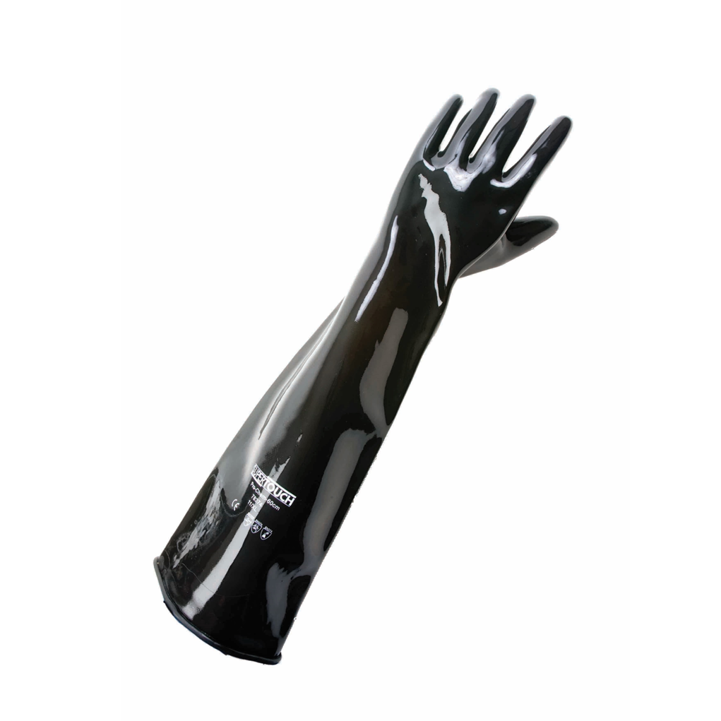 Black Heavyweight Rubber Gloves